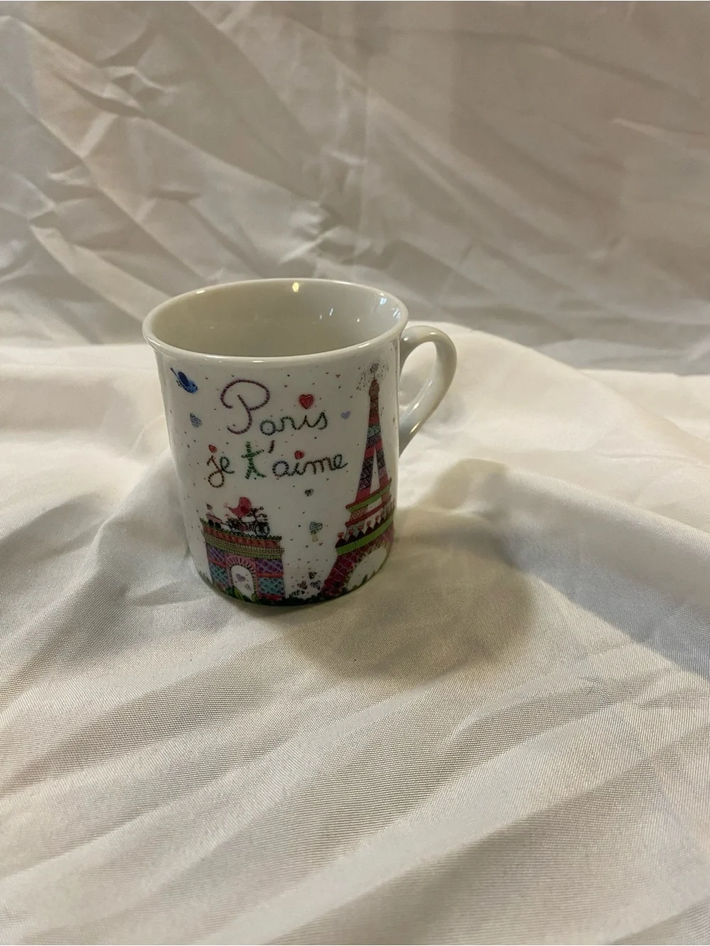 Paris Je T'aime Decorative Ceramic Espresso Mug Eiffel Tower Design - Picture 2 of 4